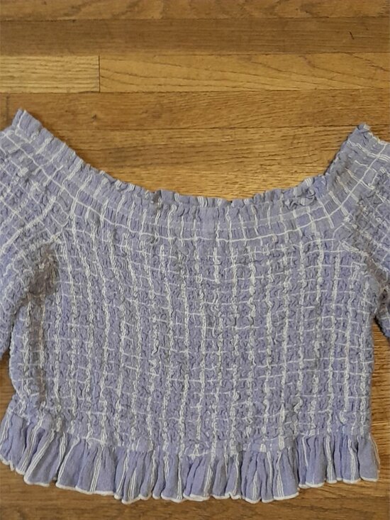 Free People Peasant Top Boho Flared Sleeve Cottagecore Romantic Casual Size L - Picture 3 of 8